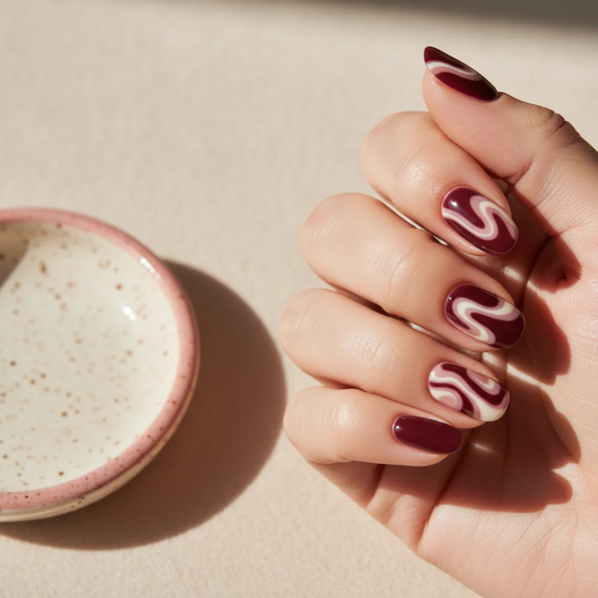 Sheer Champagne Winter — winter nail design ideas