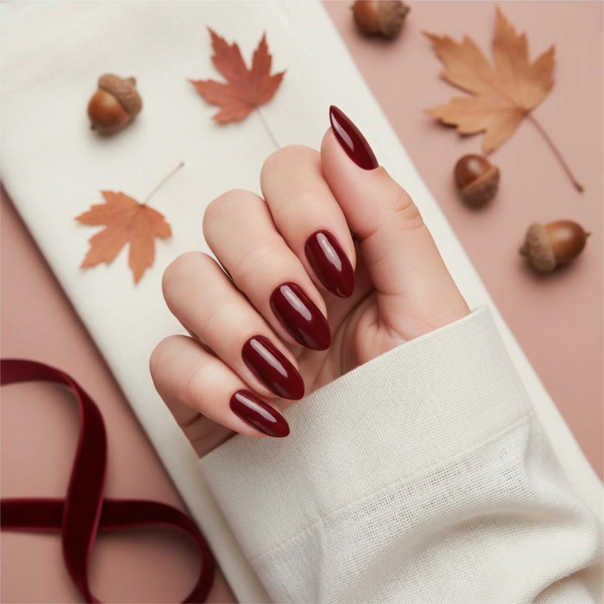 Aurora Encasement Coffin — winter nail design ideas