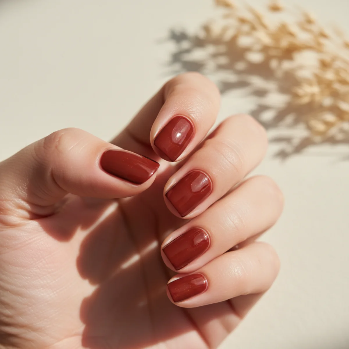 Aura French Burgundy — winter nail design ideas