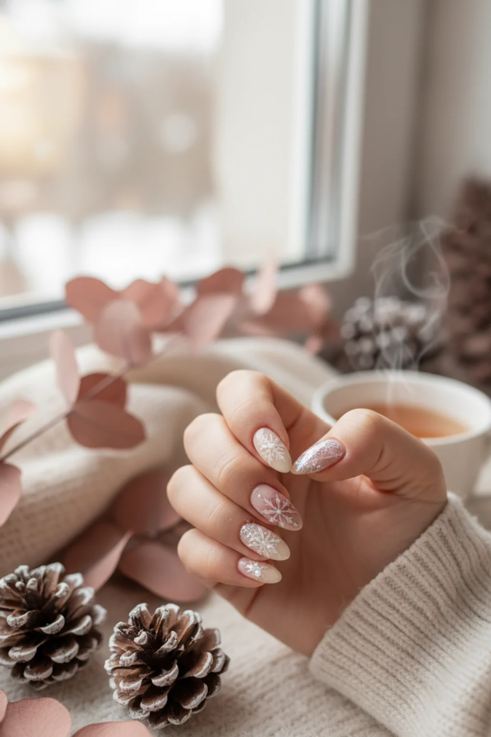 50 Winter Nail Design Ideas From Icy Chrome To Burgundy Velvet — Pinterest pin